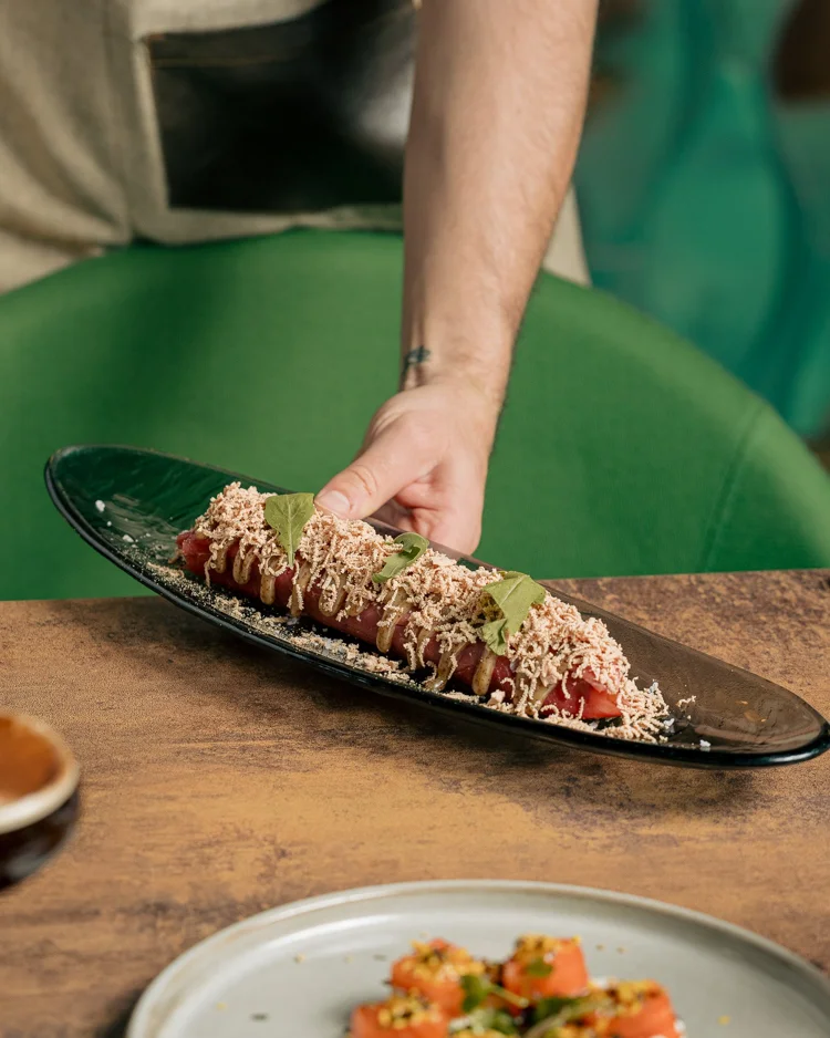 Servicio de carpaccio de carne