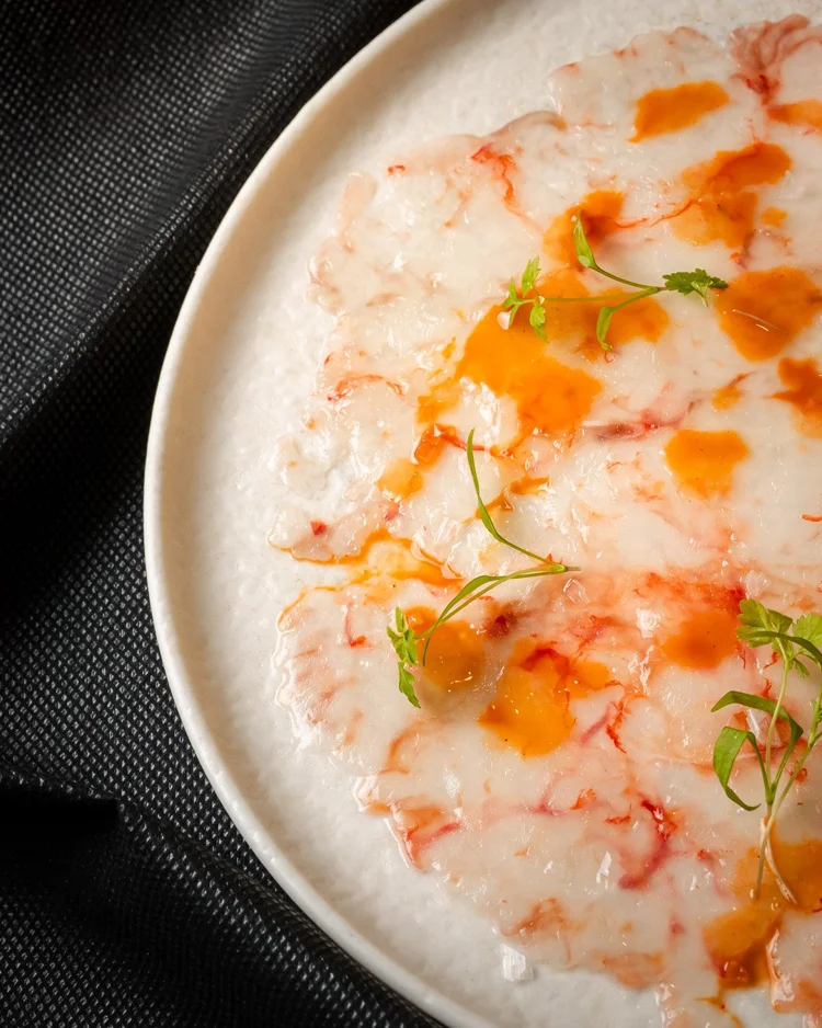 Carpaccio de langostinos